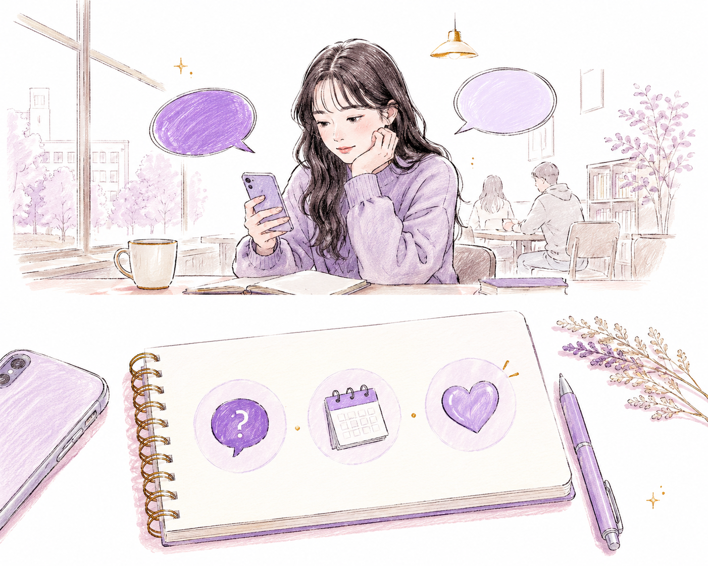읽씹보다 더 헷갈리는 건, 다정하지만 거리가 있는 답장 — 썸타임 콘텐츠 대표 이미지